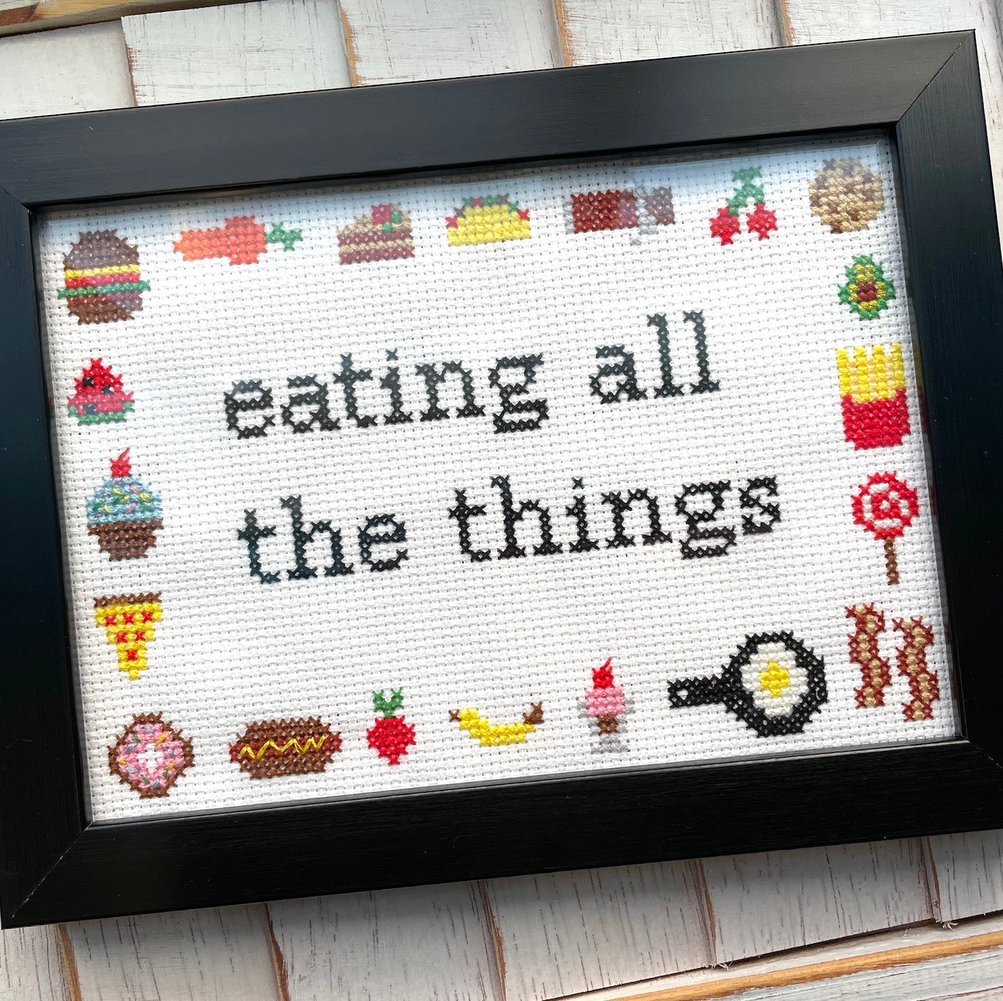 Eating All The Things Counted Cross Stitch Kit