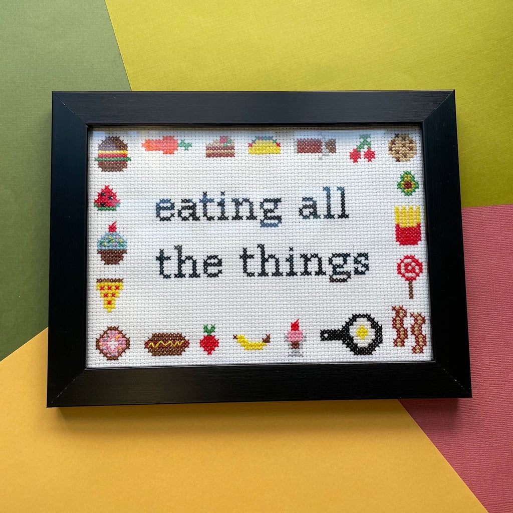 Eating All The Things Counted Cross Stitch Kit
